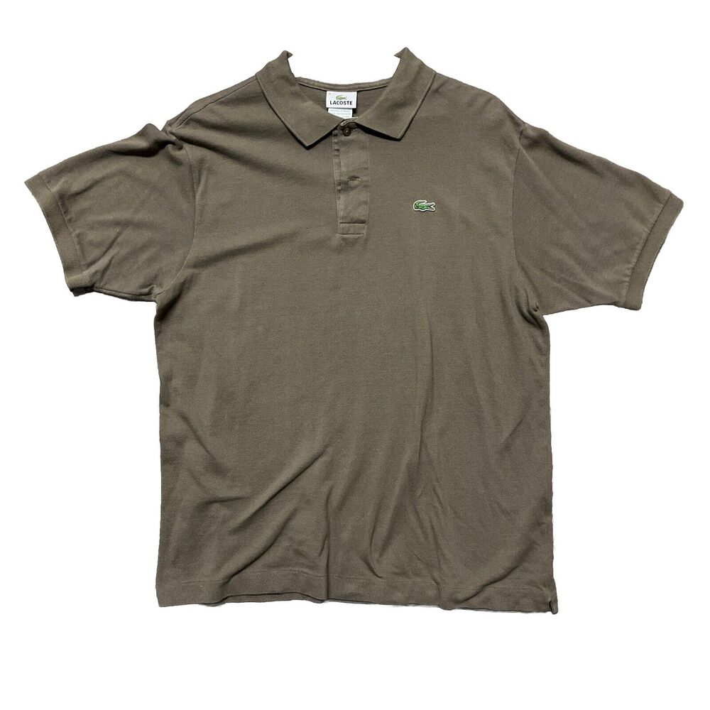 Lacoste Shirt Mens Medium Short Sleeve Gray Rugby Golf Polo Casual Alligator 6